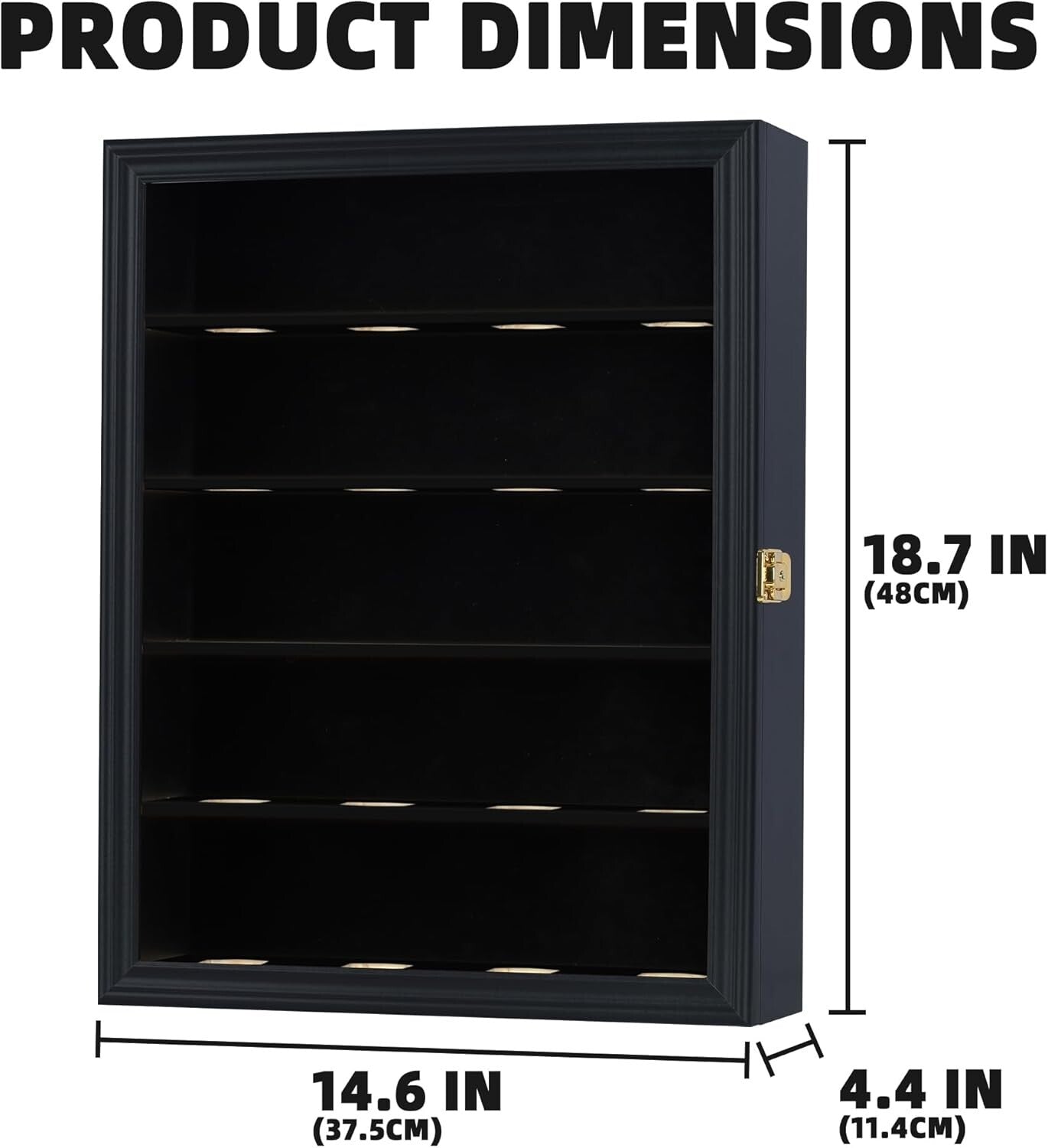 Versatile Hockey Puck and Sports Memorabilia Display Case with Locking Door