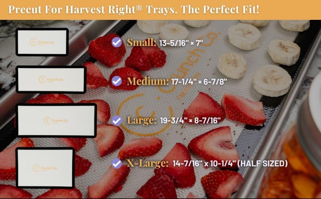 Durable Silicone Mats for Harvest Right Freeze Dryer - 14 Extra Large Sheets