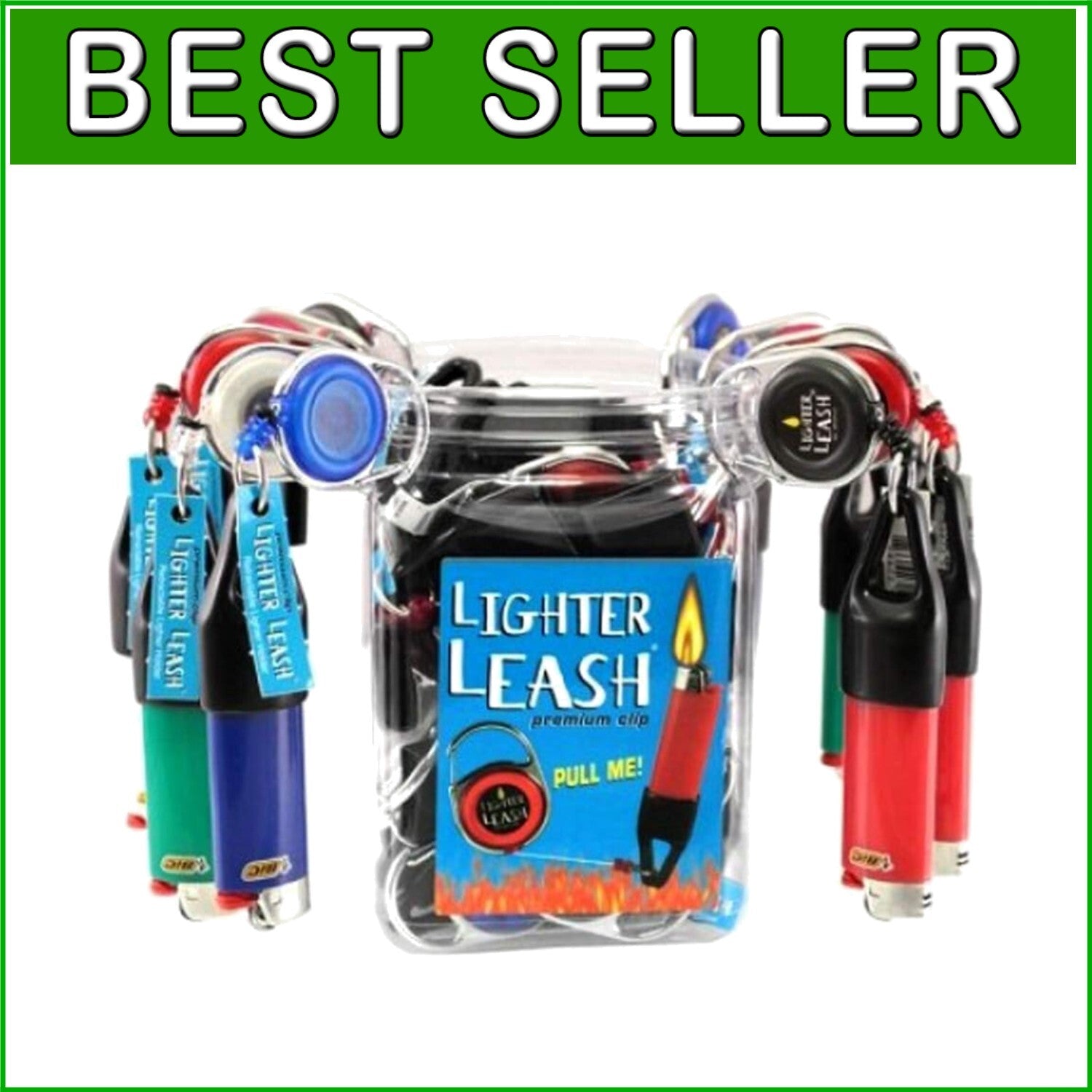 Multicolor Premium Clip Set: 30 Durable Carabiner Clips with Lighter Holders