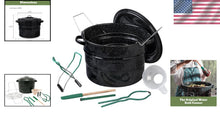 Load image into Gallery viewer, Durable Enamel Canning Pot with Jar Rack - 8-Piece Starter Kit for Home Canning