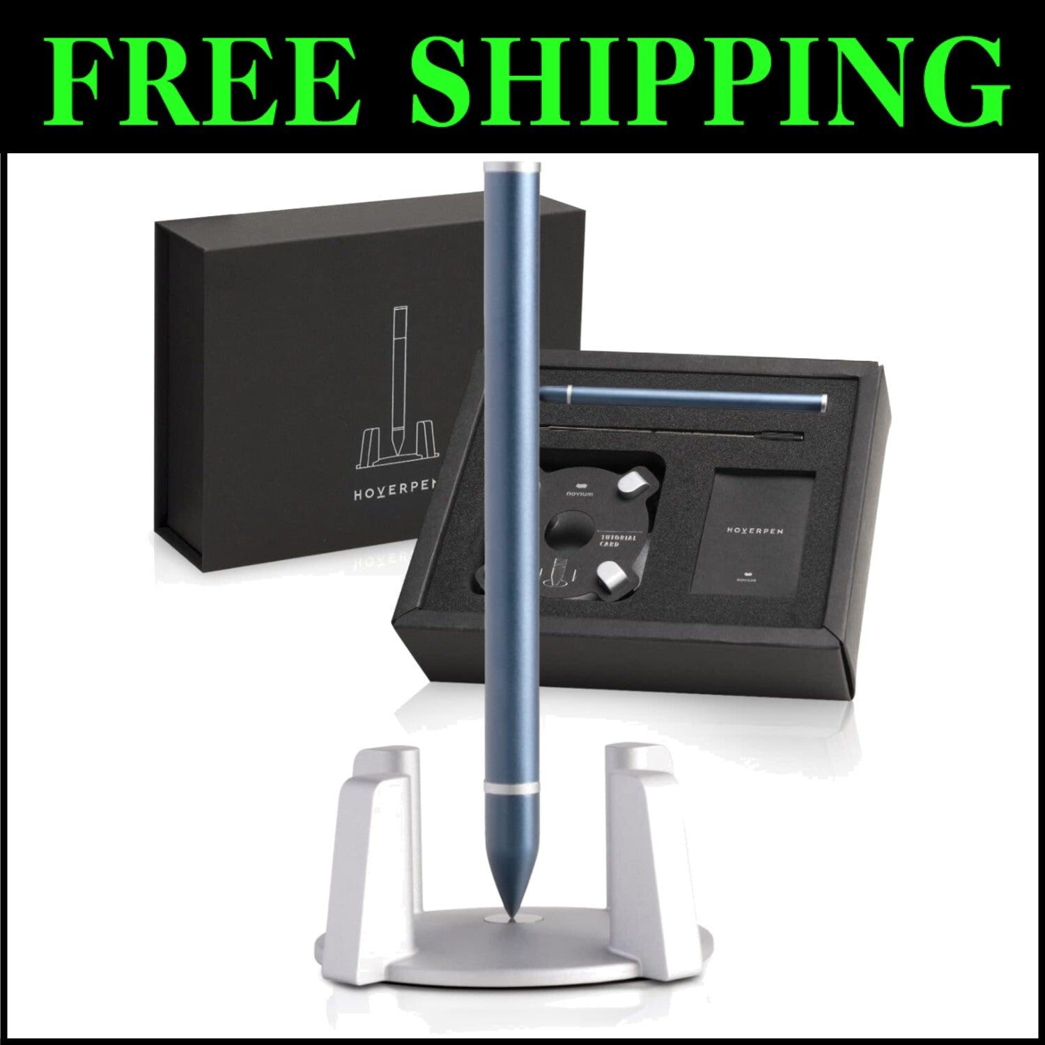 Self-Balancing Hoverpen - Aluminum Luxury Pen with Waterproof Ink and Grip