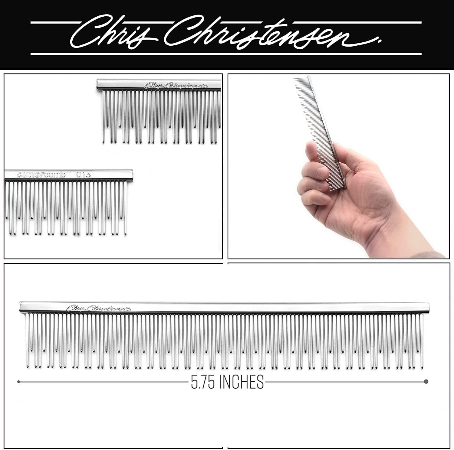 Elegant 6in Cat/Carding Comb with High-Quality Brass and Steel Construction