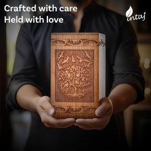 Load image into Gallery viewer, Artisan-Crafted Wooden Urn for Ashes - 250 lbs Capacity with Sliding Opening