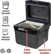 Load image into Gallery viewer, Heavy-Duty Charcoal Gray Safe with Digital Keypad – Protects Files &amp; Media