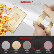 Load image into Gallery viewer, Versatile Gold Decorator Light Switch 15A 10 Pack - Ideal for Home &amp; Commercial
