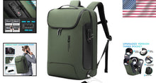 Load image into Gallery viewer, Waterproof Tech Backpack with Smart Lock &amp; Fast Charging for Adventurous Adults