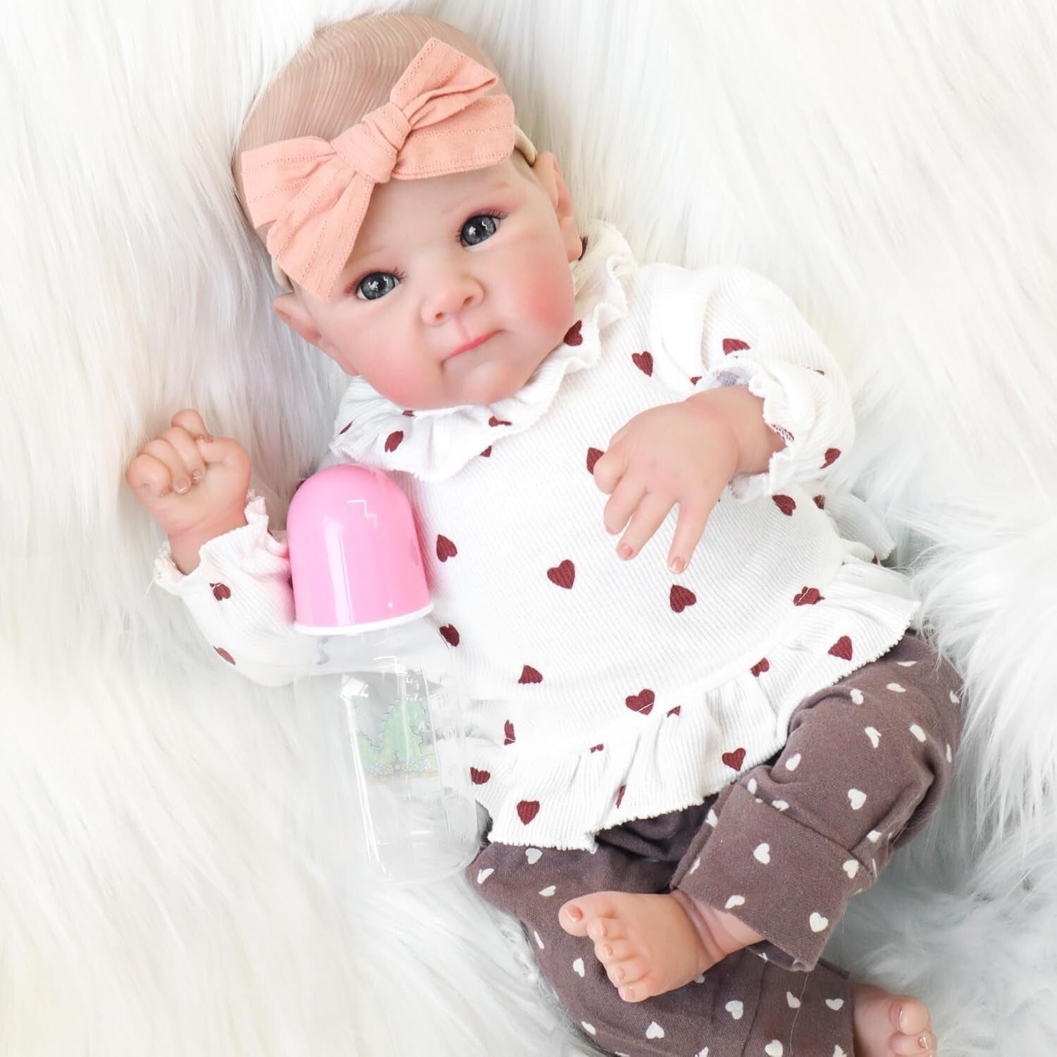 18-Inch Lifelike Reborn Baby Doll in Gift Box - Soft and Realistic for Kids 3+