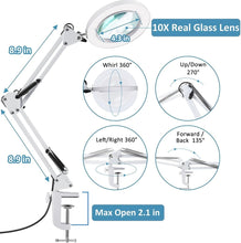 Load image into Gallery viewer, Adjustable 10X Magnifying Glass with LED Light &amp; Eye Protection - Versatile Tool