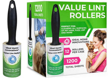 Load image into Gallery viewer, 12-Pack Extra Sticky Lint Rollers for Pet Hair, Furniture &amp; Clothing - Easy Peel
