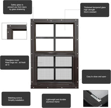 Load image into Gallery viewer, Aluminum Framed 2 Pack Shed Windows 12x18 - Perfect for Playhouses &amp; Garages