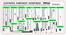 Load image into Gallery viewer, Complete 2200-Piece Electronics Assortment - Ideal for Hobbyists &amp; Professionals