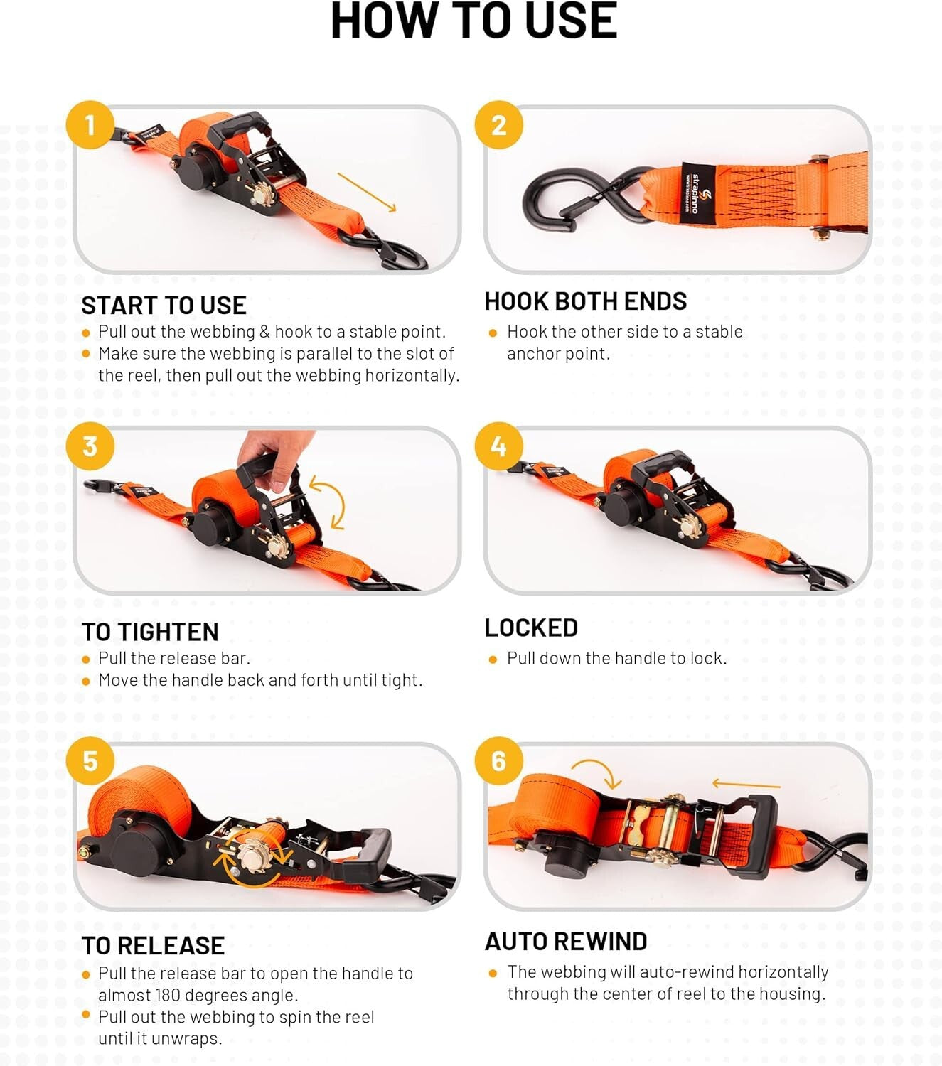 Adventure-Ready 2PC Ratchet Straps - Secure 5,000 lbs for ATV, UTV, Cargo