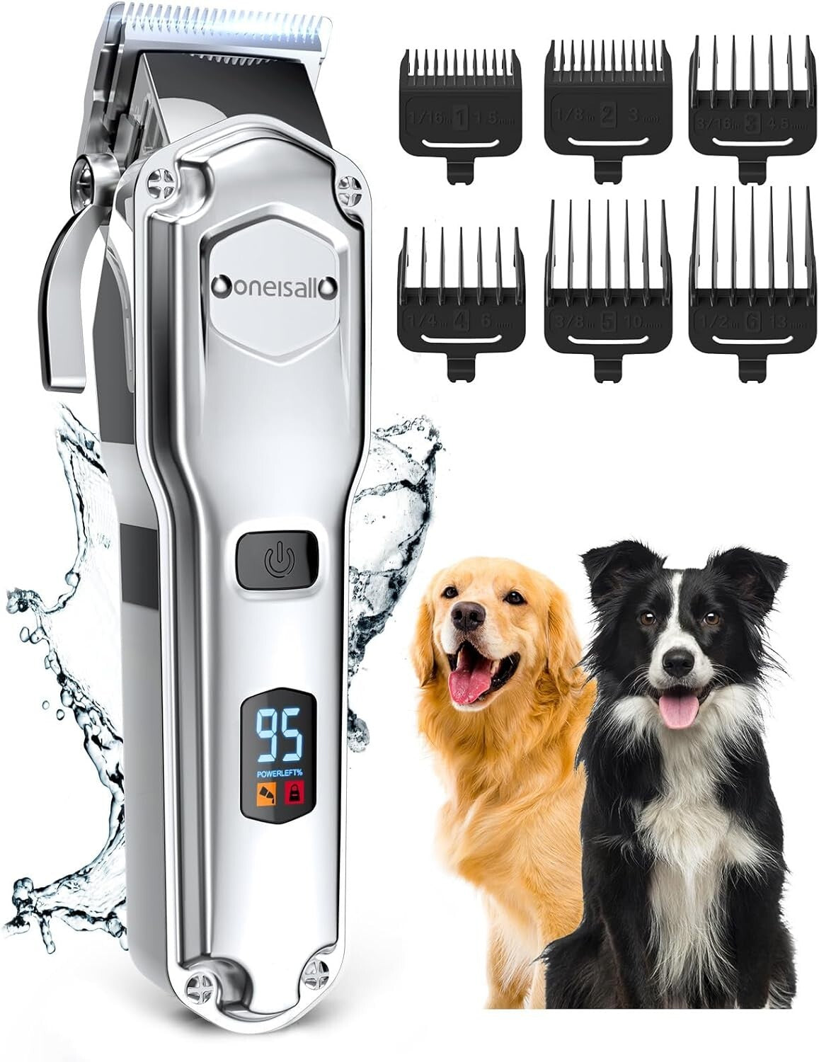 Professional Quality Dog Grooming Clippers - Cordless, Waterproof, Easy to Use