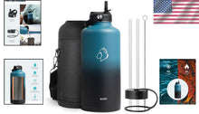 Load image into Gallery viewer, Lightweight 87oz Double Vacuum Water Bottle for Active Adults - Indigo Crush
