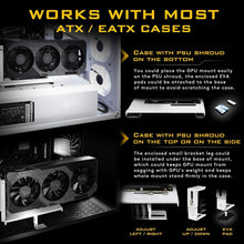 Load image into Gallery viewer, White Vertical GPU Bracket with ARGB Lighting - Supports Most Graphics Cards