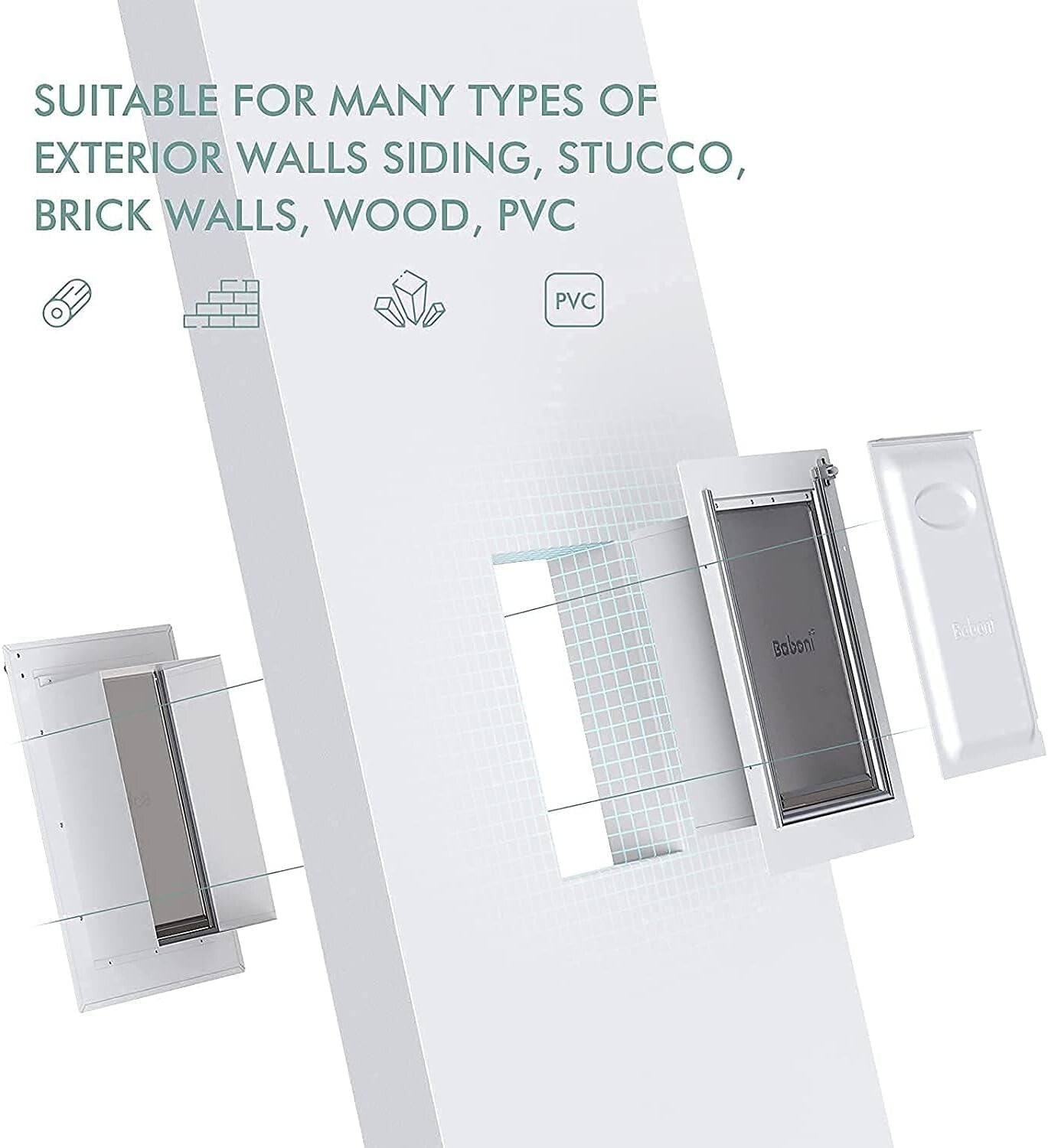 Weatherproof Large Pet Door with Steel Frame and Telescoping Tunnel for Freedom