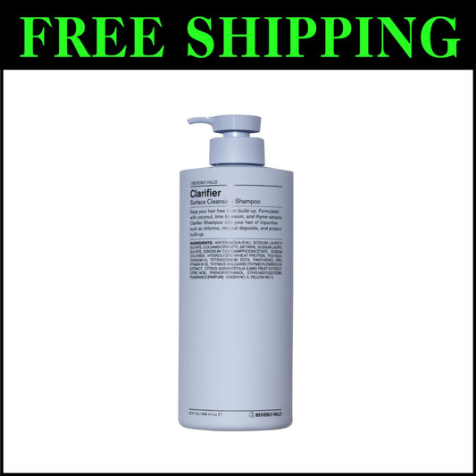 Blue Clarifier Shampoo with Coconut Oil - Hydrating, Gentle Cleanse, 12 & 32 Oz