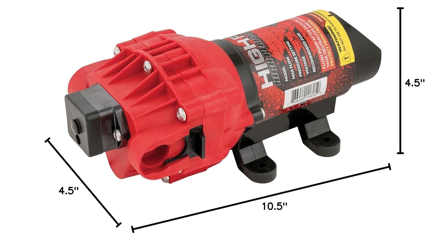 12 Volt High Output Sprayer Pump - 60 PSI Max, Perfect for Gardeners’ Needs