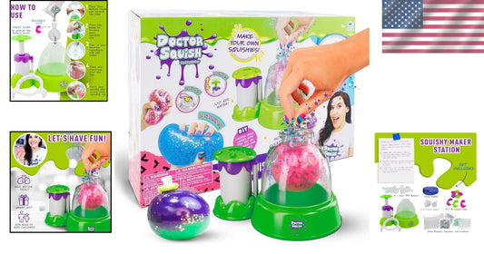 Customizable Squishy Maker Station with Glitter, Confetti & Reusable Clips