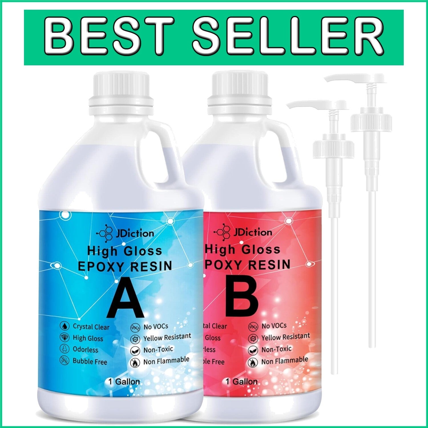 Durable Crystal Clear Epoxy Resin Kit - Ideal for Wood Coating & Art Projects