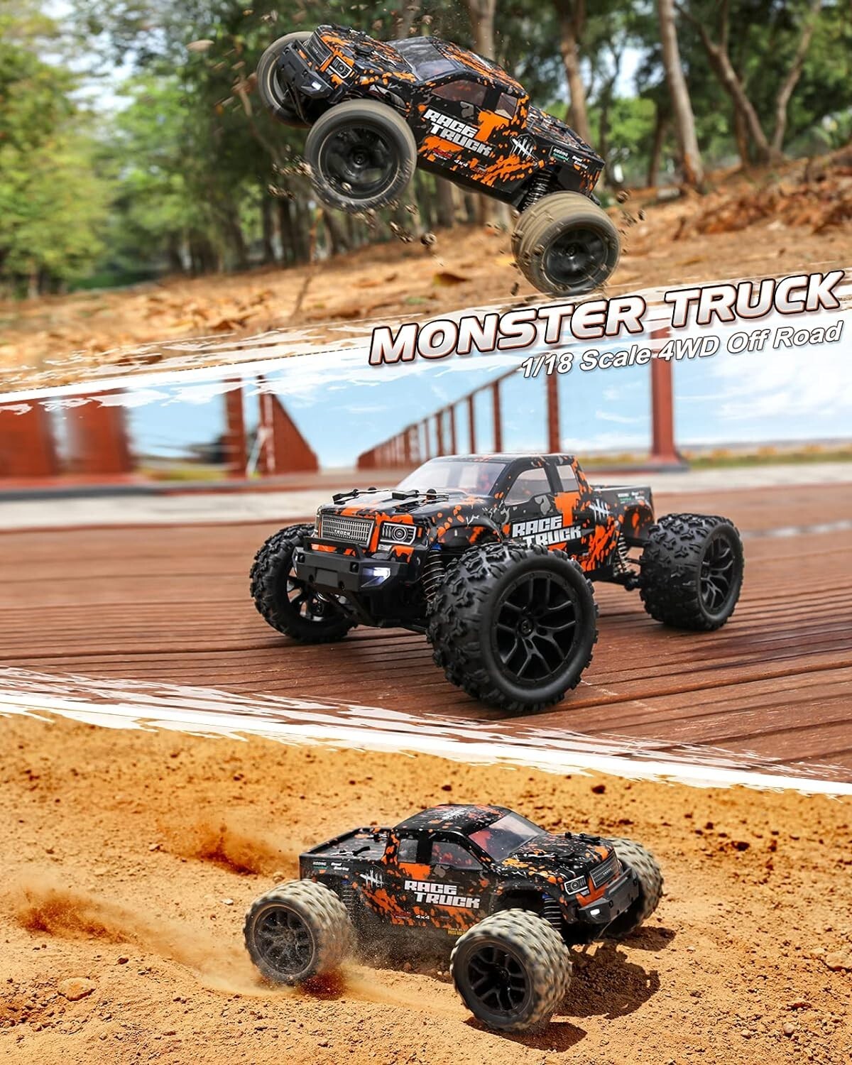 Durable 1:18 Scale RC Truck with Waterproof Protection - Great Xmas Gift