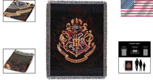 Load image into Gallery viewer, Officially Licensed 48x60 Harry Potter Throw Blanket - Vibrant Hogwarts Tapestry