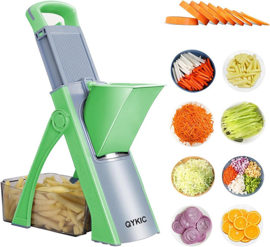 Durable Stainless Steel Mandoline Slicer - Safe Vegetable Chopper for Home Use