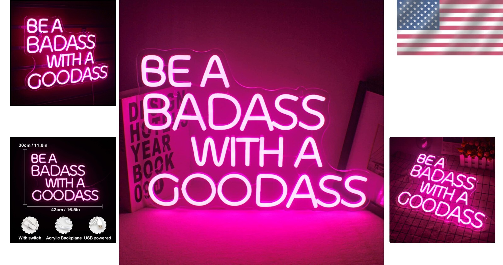 Durable and Stylish Rectangular Neon Sign: Fun Quote Neon Light for Parties