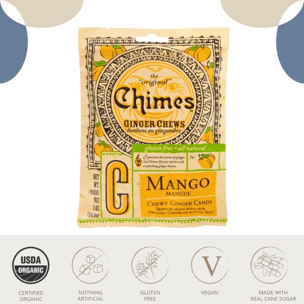 Chimes Ginger Chews Large 5 Flavor Variety Pack - Vegan & Gluten-Free Delight