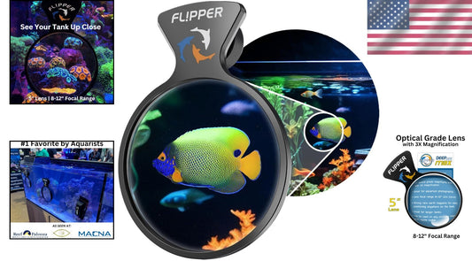 Black Flipper Aquarium Magnifier - Ideal for Fish Enthusiasts & Photographers