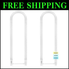 Load image into Gallery viewer, Energy-Efficient T8 U-Bend LED Tube Light, 2-Pack - 3500K/4000K/5000K, G13 Base