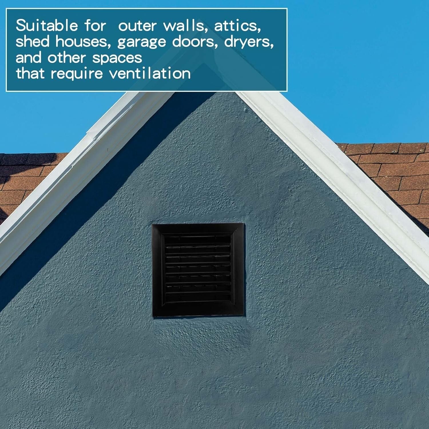 Versatile 12" x 12" Gable Vents with Aluminum Alloy Build - Ideal for Attics