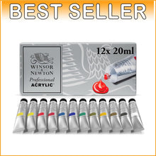 Load image into Gallery viewer, Superior Acrylic Paint Set - 12 Pigmented 20ml Tubes for Canvas Art