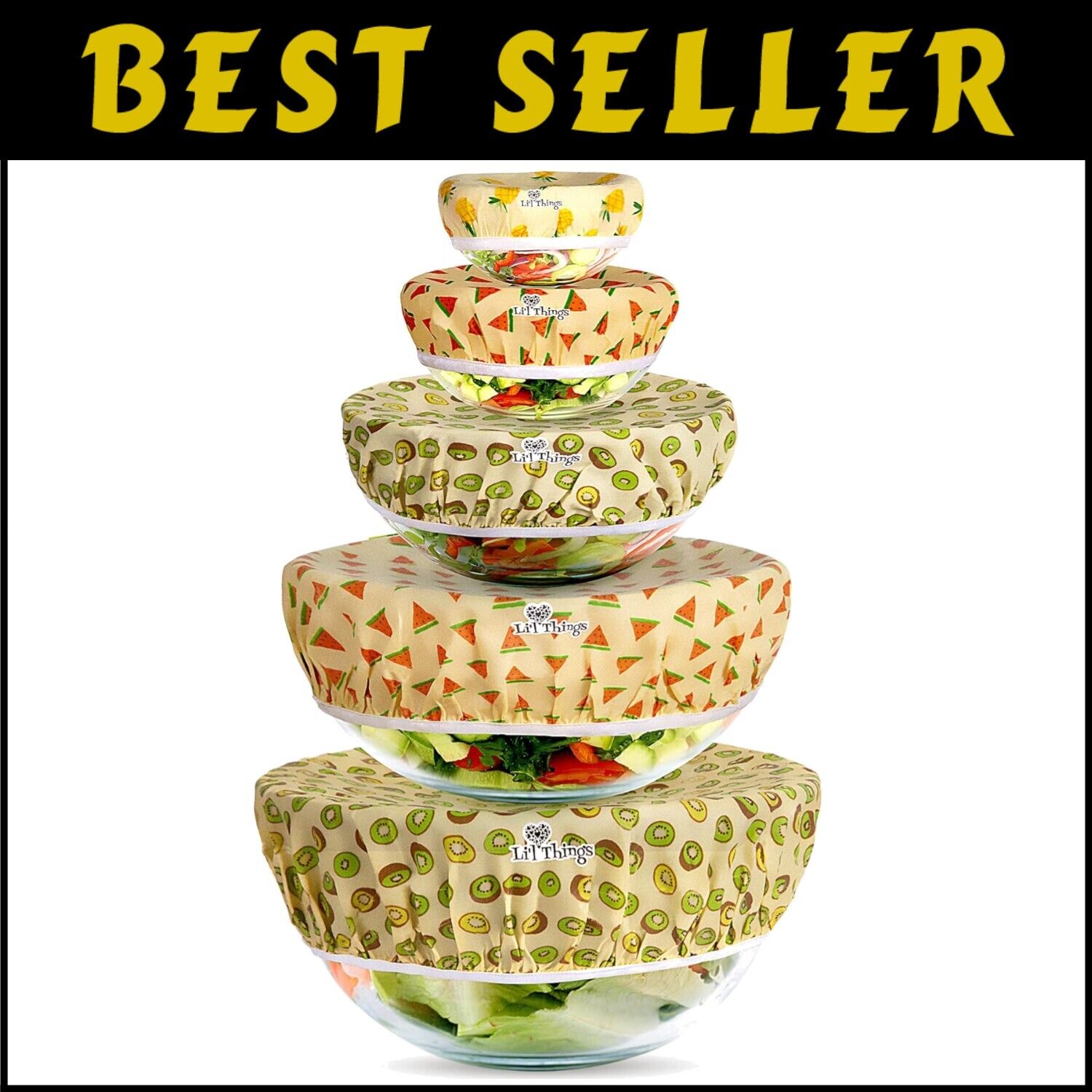 Fruity Theme Beeswax Food Covers - Elastic, Reusable, and Eco-Friendly Solution