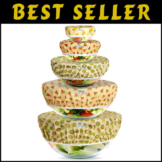 Fruity Theme Beeswax Food Covers - Elastic, Reusable, and Eco-Friendly Solution