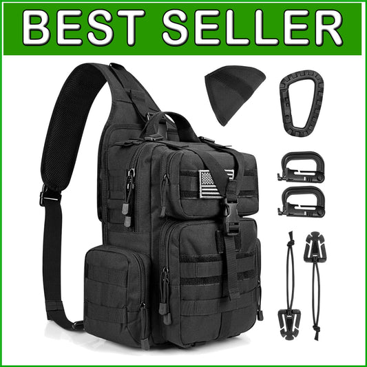 Versatile Tactical Sling Pack with Accessories - Ideal for Hunting and Hiking