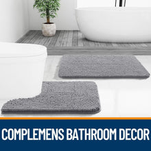 Load image into Gallery viewer, Ultra-Soft Chenille Bath Mats Set - Non-Slip, Quick-Dry, and Stain-Resistant