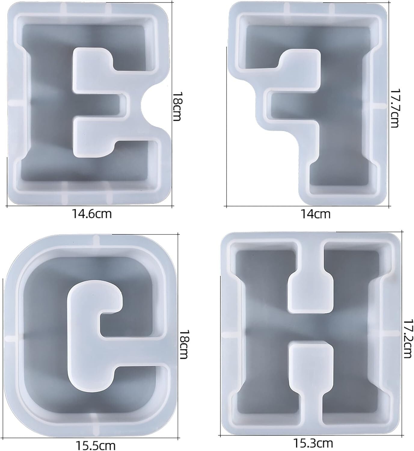 Versatile 7-Inch Alphabet Silicone Mold Set - Perfect for DIY Resin and Soap
