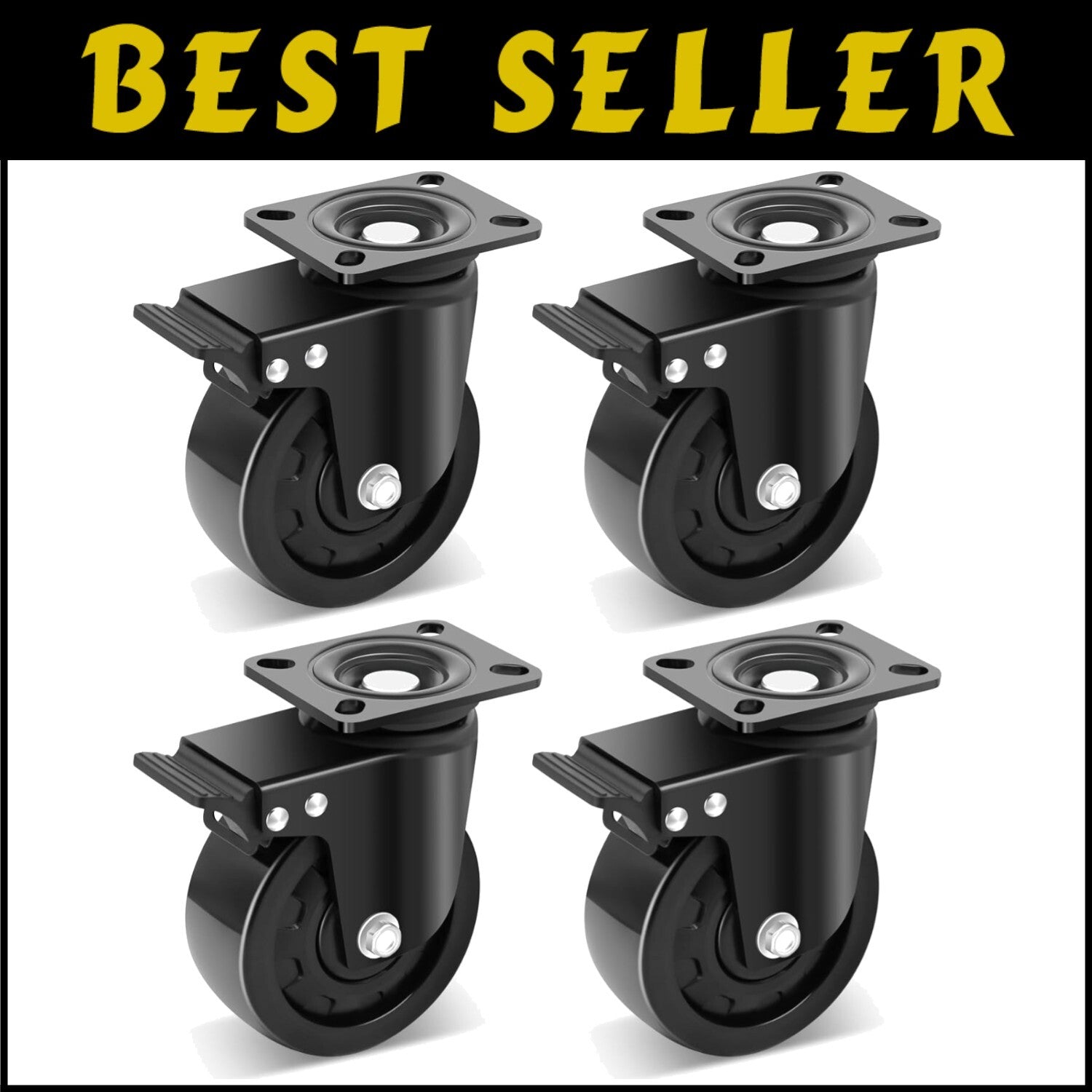 Premium 5-Inch Heavy Duty Casters with Lock - Ideal for Equipment & Machinery