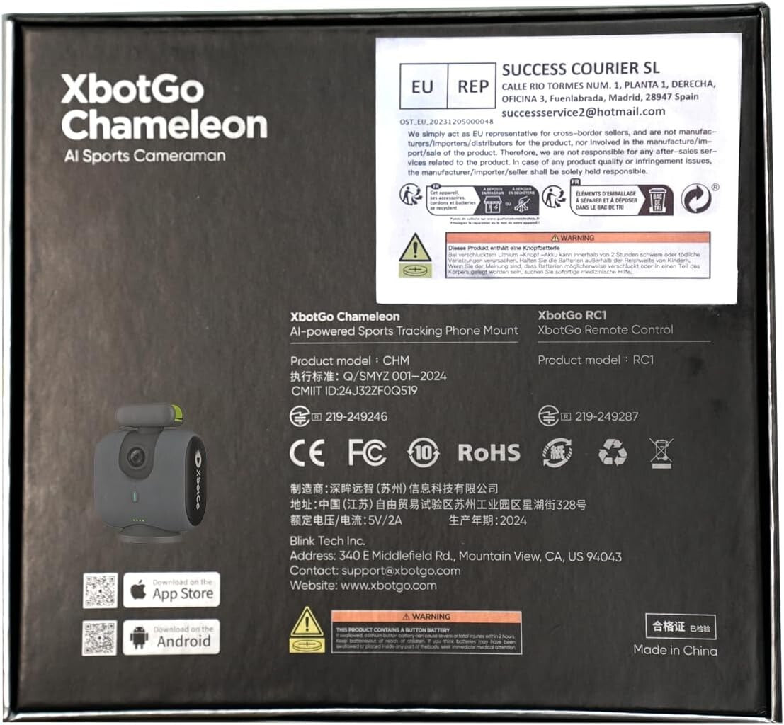Chameleon Sports Tracking Camera - 360° Rotation & 120° FOV for Athletes