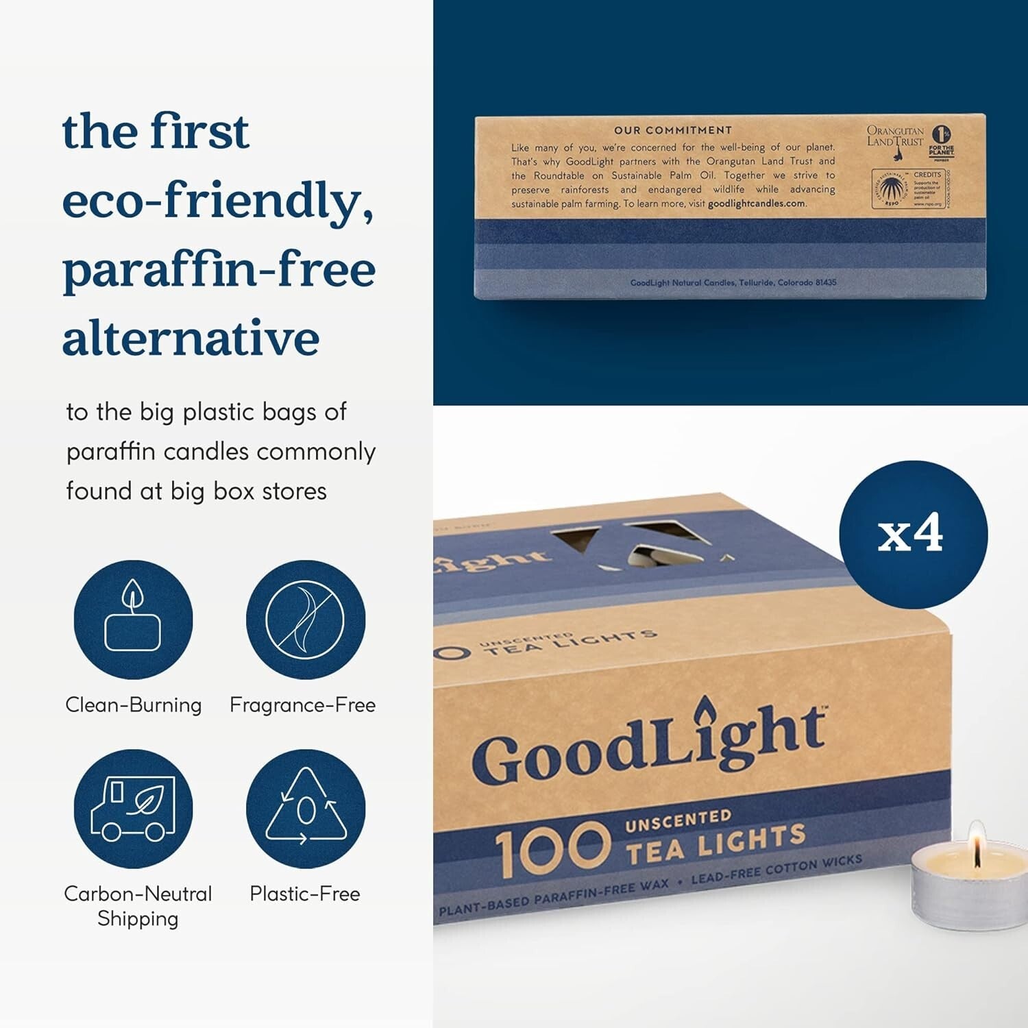 400-Pack Unscented Tea Light Candles with 4-Hour Burn Time - Eco-Friendly Glow