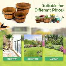 Load image into Gallery viewer, Set of 3 Durable Acacia Wood Flower Boxes with Ergonomic Handles &amp; Drainage