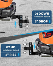 Load image into Gallery viewer, High-Strength 6" Adjustable Tow Hitch for RVs &amp; Trailers - Locking Pin Included