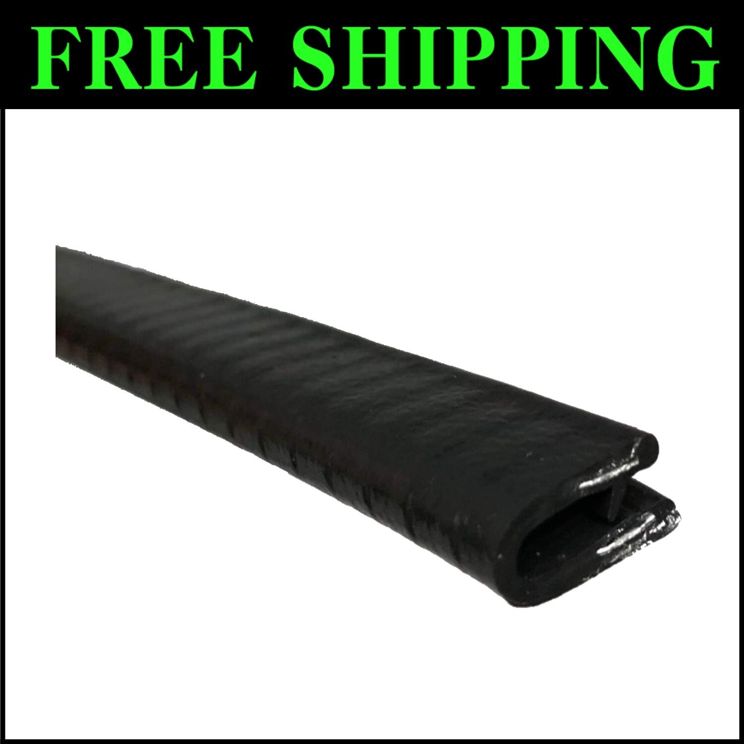 Flexible PVC Edge Trim – 25 Feet Black Protector for Sharp Edges, Easy Install