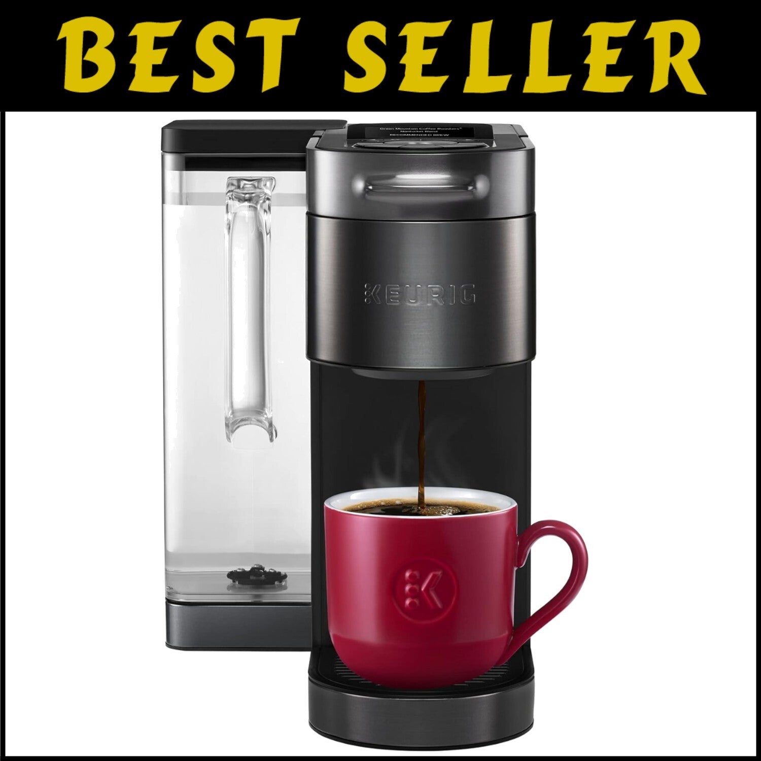 Modern Black K-Cup Pod Brewer with MultiStream Technology for Ultimate Flavor