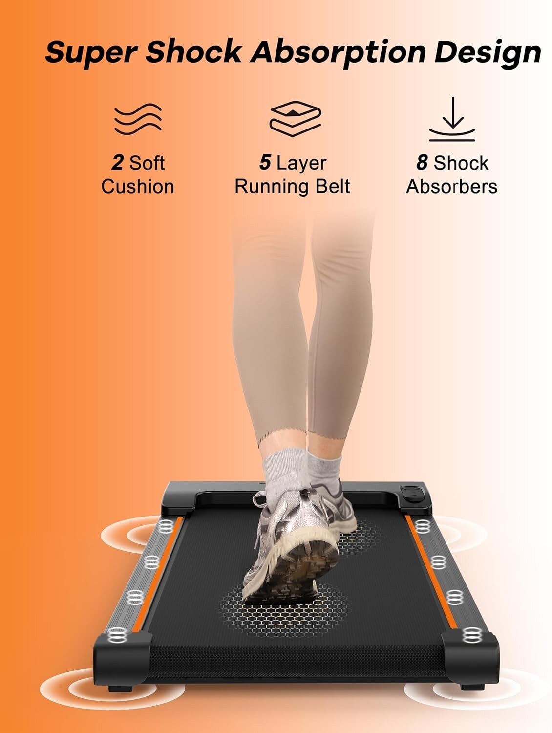High-Performance Under Desk Walking Treadmill: Compact & Shock-Absorbent Design