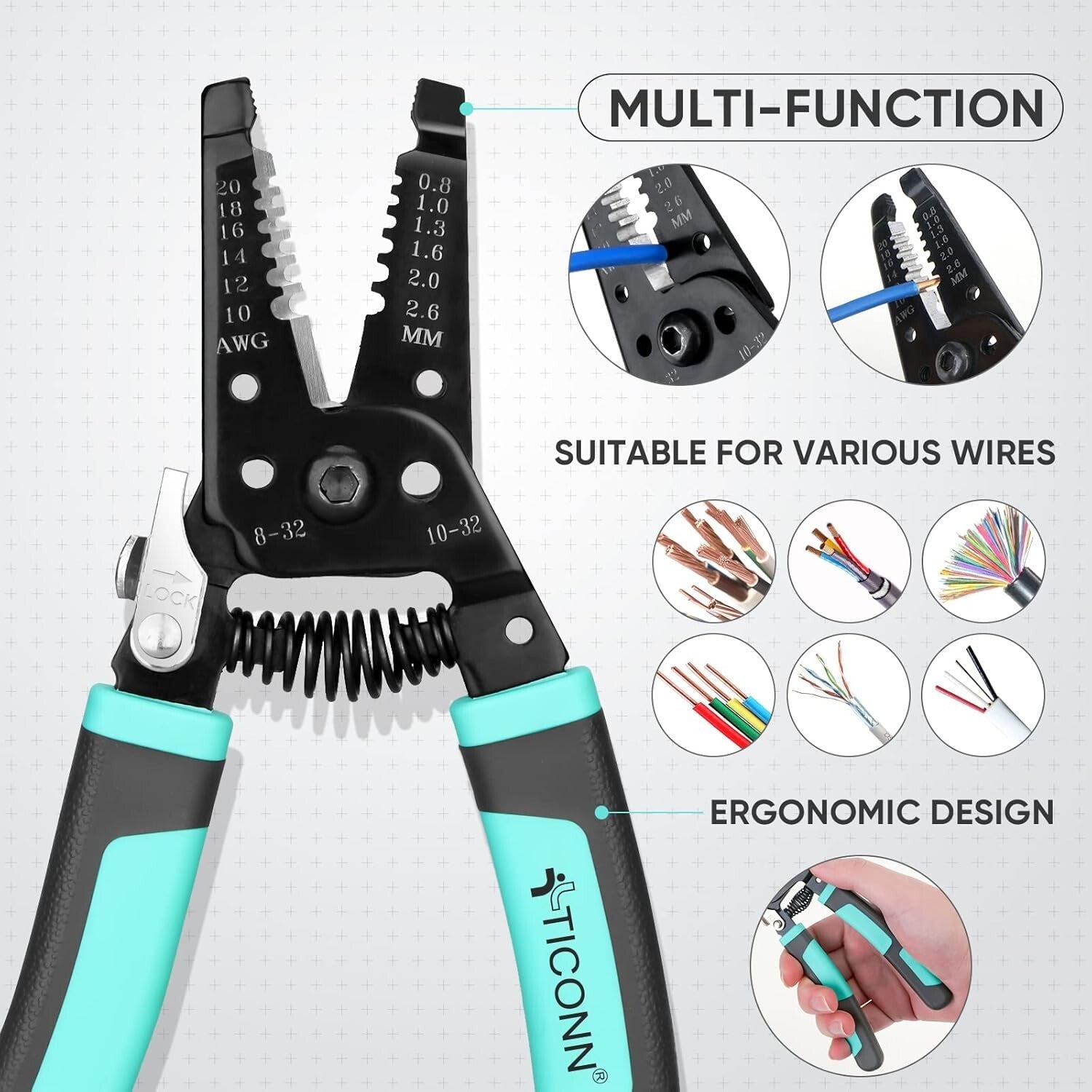 All-in-One Wire Crimp Tool Combo - Effortless Crimper for Heat Shrink Connectors