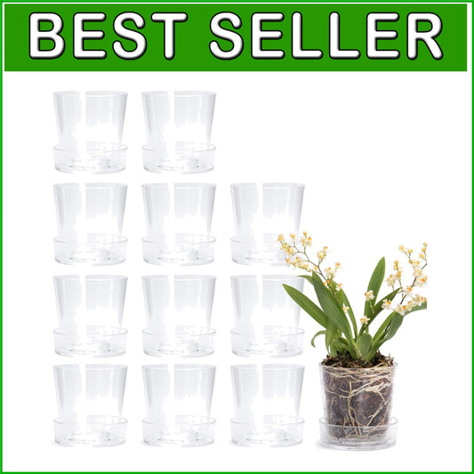 Modern 3.5 Inch Clear Acrylic Pot with Tray - Ideal for Herbs and Succulents