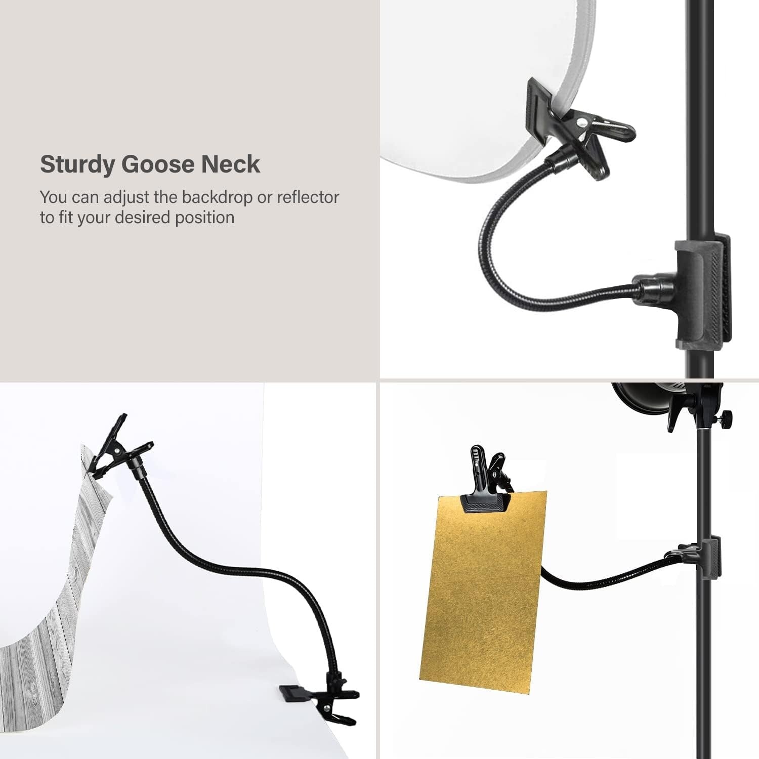 Flexible Gooseneck Light Stands with Heavy-Duty Magic Clamps for Photographers