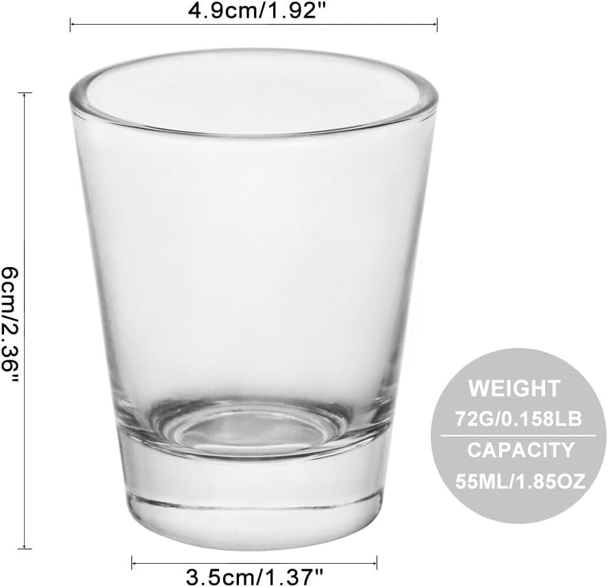 1.5 oz Crystal Shot Glasses - 48 Pack for Stylish Parties & Measuring Cocktails